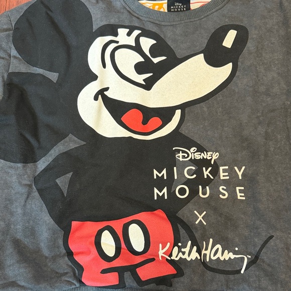 Zara Gray Mickey Mouse x Keith Haring collab Crew Neck Sweater - Picture 3 of 12
